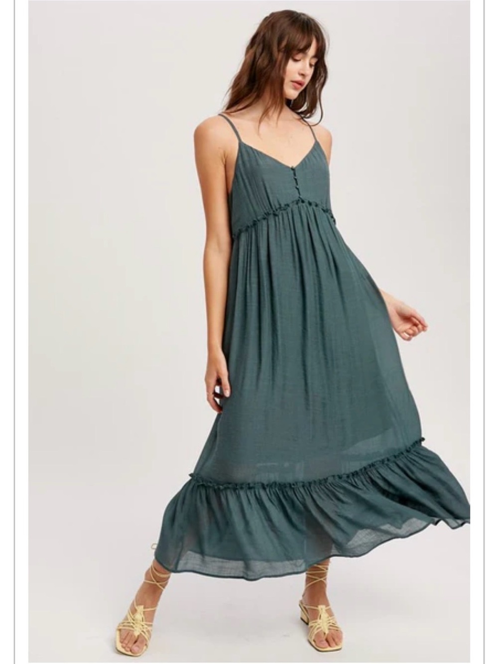Listicle Lace Up Back Maxi BLUE*